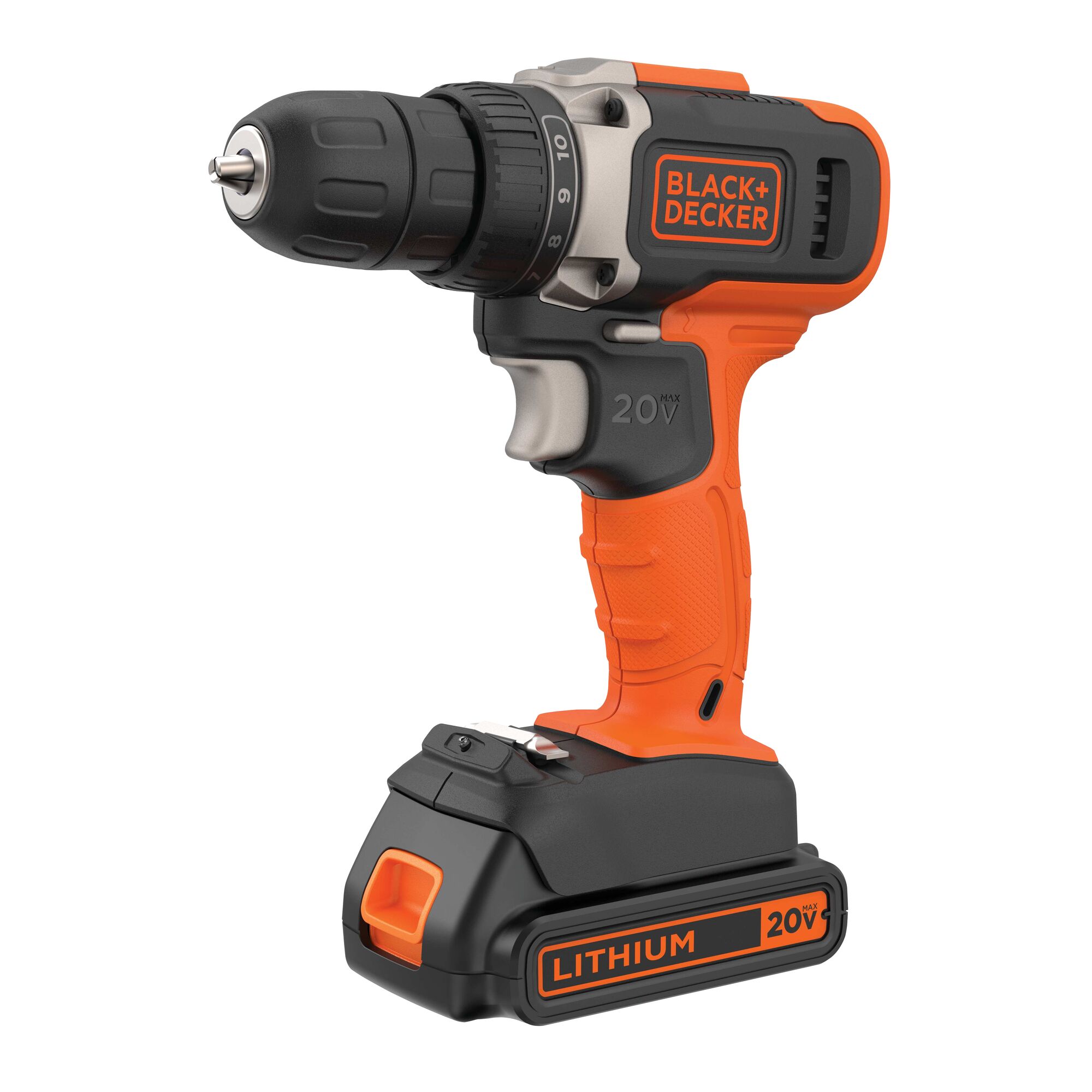 20V MAX 2 Speed Cordless Drill Driver w 2 Batteries BLACK DECKER