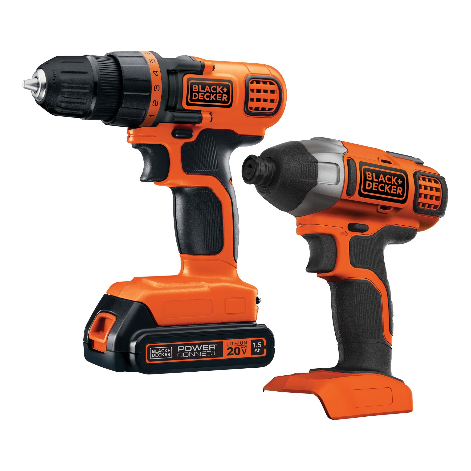 20V MAX Lithium Ion Drill Driver Impact Combo Kit BLACK DECKER