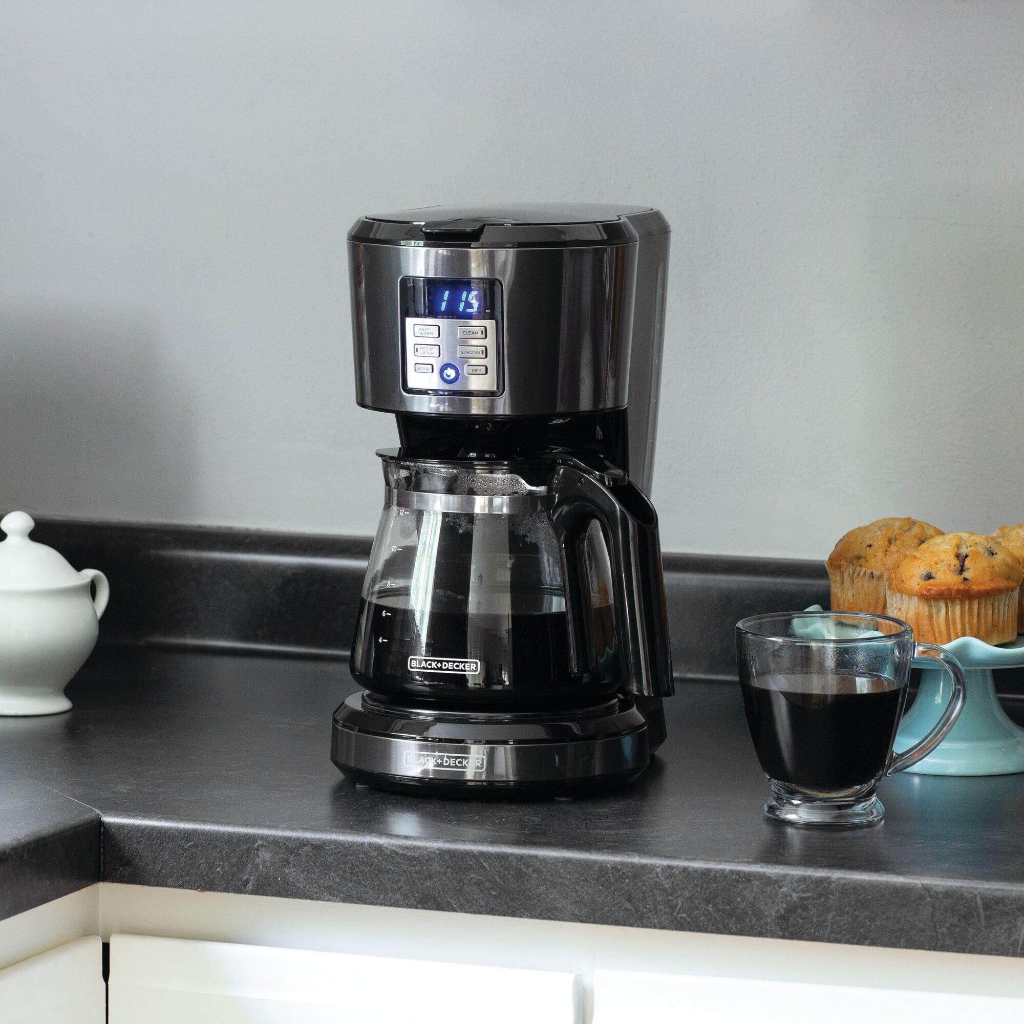 12 Cup Coffeemaker Programmable Exclusive VORTEX Technology