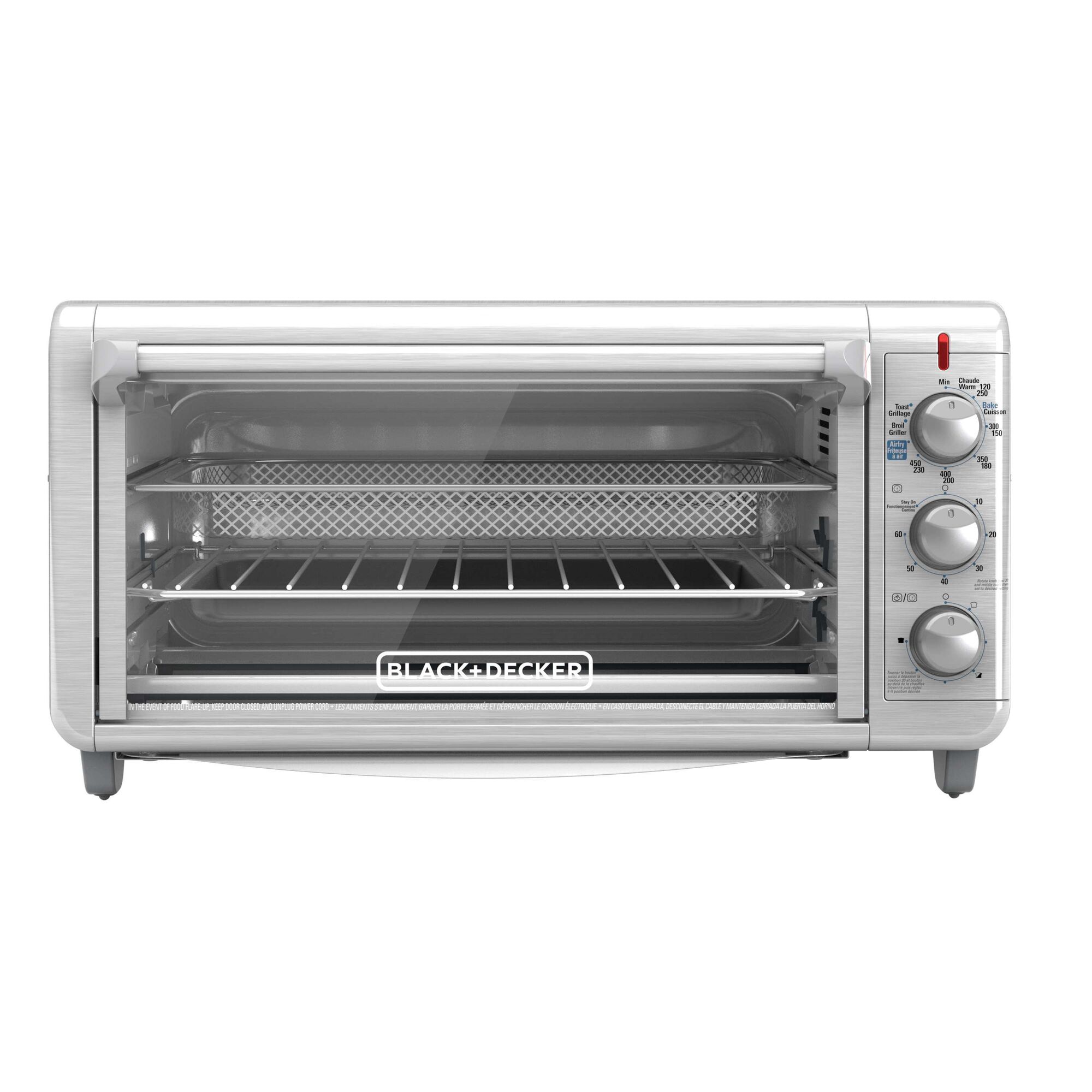 Black toaster oven on sale air fryer