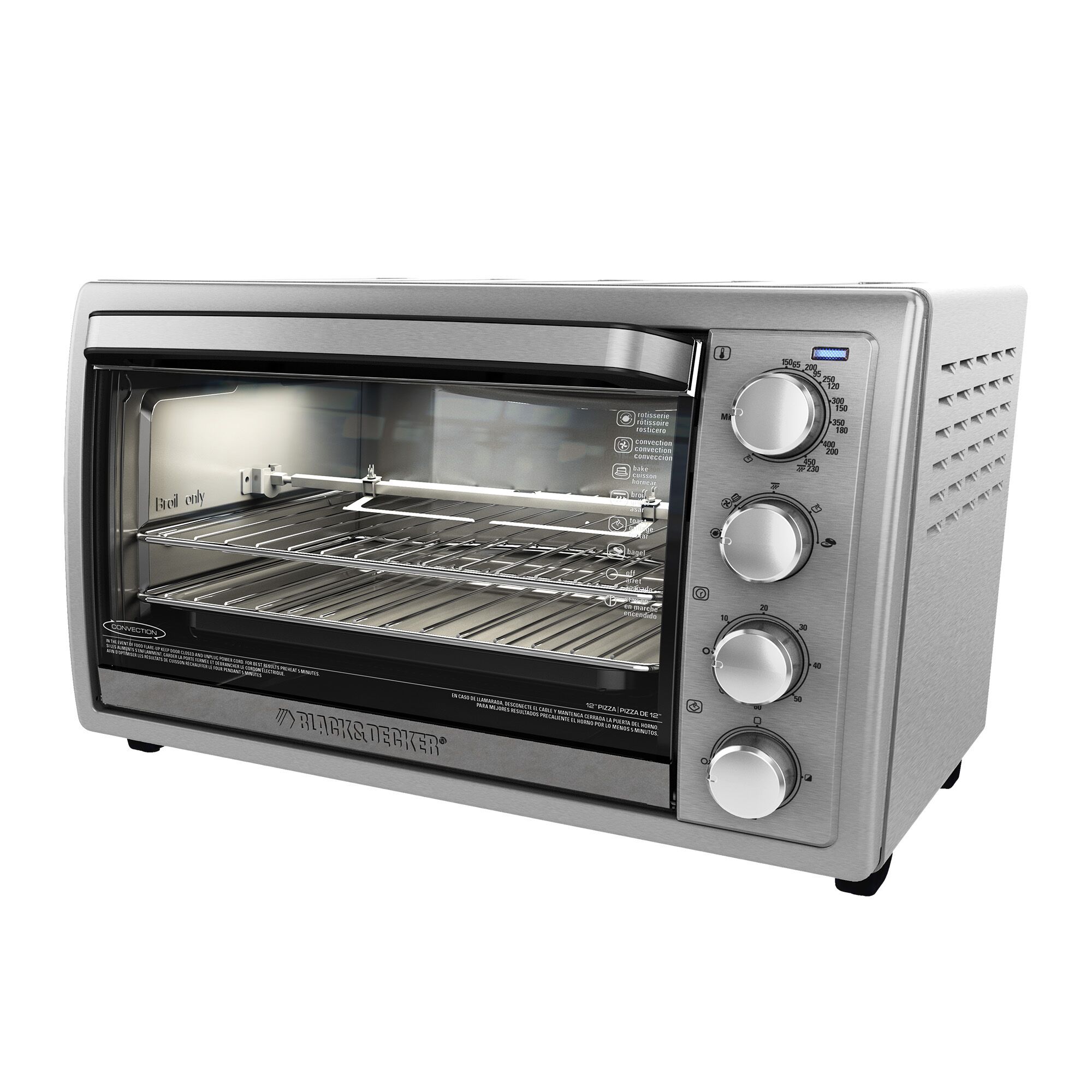 Black stainless discount steel toaster ovens